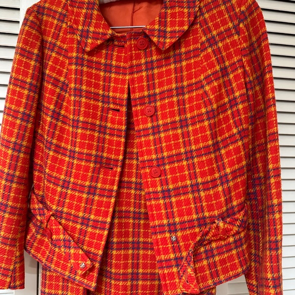 Vintage 1960's Country Miss Plaid Jacket Skirt Set Small ILGWU USA - Picture 2 of 15